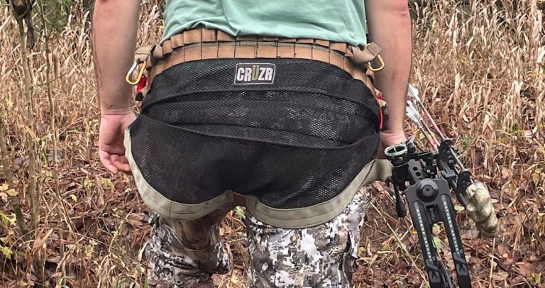 The author wearing a CRUZR XC hunting saddle.