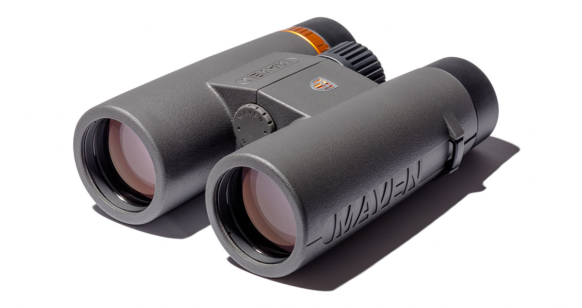 Nice product image of a pair of Maven binoculars.