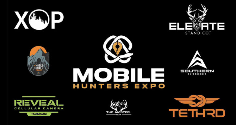 Banner image for the Mobile Hunters Expo with sponsor logos.